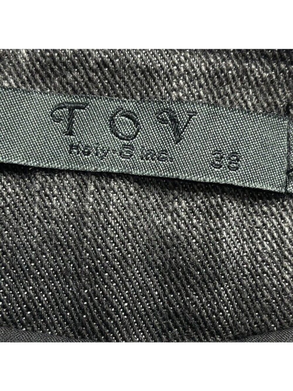 TOV HOLY G Denim Jacket Gray Cotton Embellished Moto Jean Jacket Women's Size S - Picture 14 of 16
